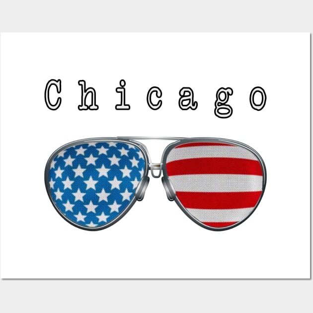 AMERICA PILOT GLASSES CHICAGO Wall Art by SAMELVES